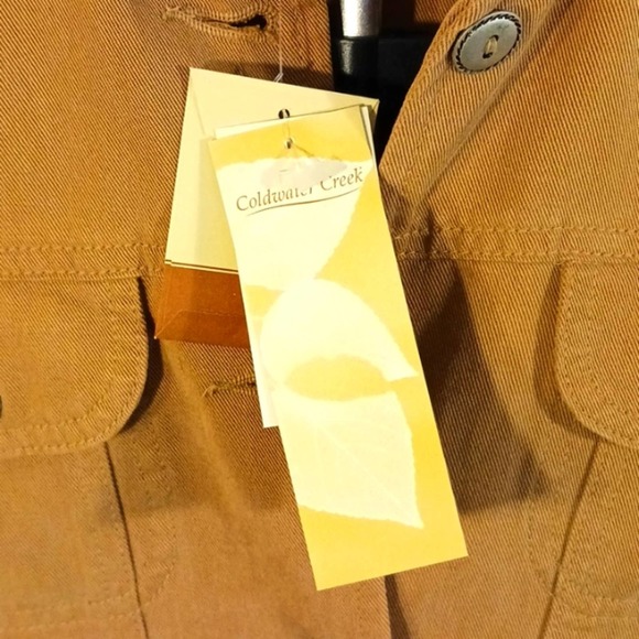 Coldwater Creek Jacket Sz S Mustard Yellow SPORTY Boho Bohemian Preppy Riding - Picture 5 of 16